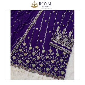 Venta Exclusiva de Ropa Hermosa: Nuevo Traje Pakistaní de Diseñador en Faux Georgette con Bordado a Bajo Precio - Product Image 2