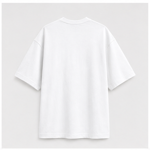 Camiseta de Manga Corta para Hombre, Corte Recto, Algodón Peinado Blanco Óptico Personalizado, Talla Grande, Cuello Redondo, MTS-OVR-0002 - Product Image 2