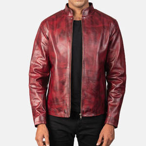 New Fashion 2026 Men Genuine Leather Waterproof Breathable Anti-Uv <b>Mandarin</b> <b>Collar</b> Bomber Outerwear <b>Jacket</b> - Product Image 6