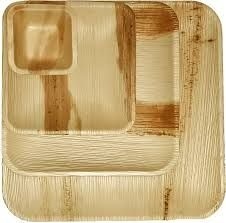 Nouvelles Assiettes Carrées Jetables en Feuilles de Palmier Areca de 4 Pouces, Compostables et Biodégradables pour Mariages et Fêtes 2026 - Product Image 1