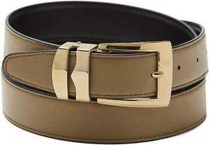 Ceinture en cuir véritable pour homme de qualité supérieure, boucle en alliage plaqué or classique, ceinture de luxe pour robe - Product Image 6