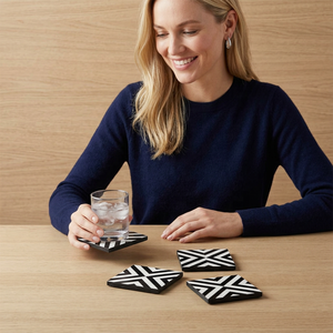 Quality Design Modern Luxury Resin & MDF Inlay Coaster Set Eco-Friendly Place <b>Mats</b> Very Good Factory Price - Product Image 1