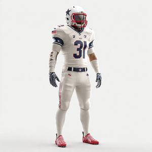 Camiseta Deportiva de Fútbol Americano de Alta Calidad con Estampado de Fútbol, Secado Rápido, Cuello en V para Hombre - Product Image 5