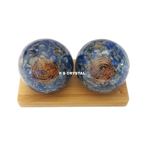 Boule d'Orgone en Lapis Lazuli Faite à la Main, Artisanat en Pierres Semi-Précieuses, Portable, Vente en Gros, Gemmes, Acheter F S CRYSTAL, Métaphysique, Gujarat - Product Image 1