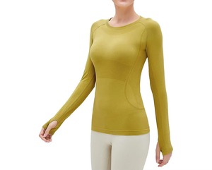 Camiseta Deportiva Ajustada para Mujer, Elástica en 4 Direcciones, Camiseta de Yoga de Secado Rápido, Diseño Personalizado OEM, Venta al Por Mayor - Product Image 6