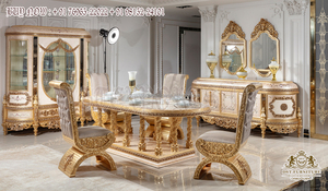 Ensemble de Table à manger en bois de teck, meubles de salle à manger, design moderne, très joli, nouveau de styliste, - Product Image 3