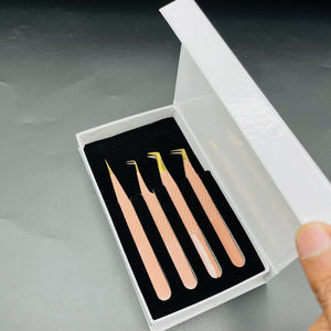 Pince à épiler pour extensions de cils DANTRIC IMPLANTS JK-214 en acier inoxydable recouvert d'une couche de couleur nude, antimagnétique, réutilisable, 10 mm, pointe lisse - Product Image 6