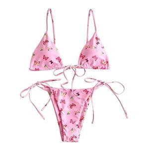 Bikini para Mujer con Estampado Completo para Verano, en Venta en Línea, Nueva Moda 2025, Conjunto de Bikini para Dama en Color Sólido - Product Image 1