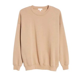 เสื้อสเวตเชิ้ตผ้าฟลีซคอเต่าทรงโอเวอร์ไซส์สำหรับผู้หญิง ฤดูหนาว ขายส่งจากโรงงาน ผลิตจากผ้าฝ้าย 100% รับสกรีนโลโก้ตามแบบ สีพื้น - Product Image 6