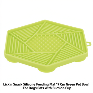 Alfombrilla de silicona para alimentación Lick'n'Snack de 17 cm, verde, con ventosa, para perros y gatos. - Product Image 2