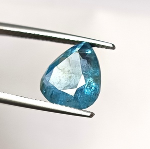 Aigue-marine naturelle facettée taille cœur 4,35 carats, pierre précieuse bleue 11x11x6,8mm pour la fabrication de bagues - Product Image 2