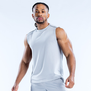 Débardeur de sport de compression pour hommes, haute qualité, séchage rapide, respirant, pour la course et l'entraînement, vente en gros - Product Image 4
