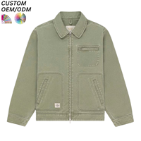 Yüksek Kaliteli Unisex Vintage Günlük Resmi Kışlık Kot Ceket Asit Yıkama Düz Desen %100 Pamuk OEM ODM Toptan Satış Desteği