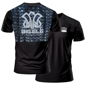 Nouveau T-shirt Homme Personnalisé Imprimé Respirant à Manches Courtes Coupe Slim Col Rond en Soie Imprimée Nylon/Coton pour le Sport et la Gym Printemps - Product Image 3