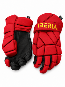 IBERIA Premium Wholesale Red Lacrosse Gloves for Men | Padded Protective Lacrosse Gloves | Custom Team Gloves - Product Image 2