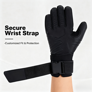 Football Goalkeeper Gloves Full Finger Latex Powerful Catch Non-Slip Breathable Adjustable <b>Wrist</b> <b>Strap</b> Hook Loop Closure Unisex - Product Image 6