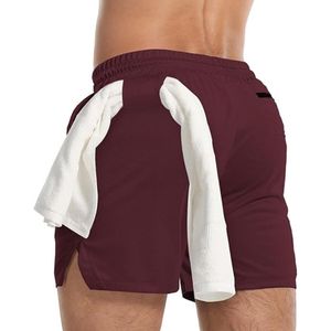 Maroon Sleep Shorts Comfortable Lounge Wear For Men Cotton Polyester Lightweight <b>Elastic</b> Waist Drawstring Active - Product Image 2