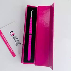 แหนบดัดขนตา GETUP BROSONS IMPEX 45 องศา รุ่นบางพิเศษ สีชมพูสด สแตนเลสสตีล ปลายเรียบ ความยาว 10 มม. - Product Image 2