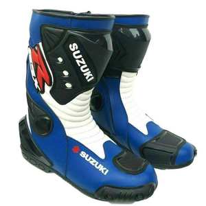 Bottes de moto rouges pour hommes, respirantes, en PU, vente en gros, bottes de moto en cuir véritable, entièrement noires, bottes de motocross - Product Image 1