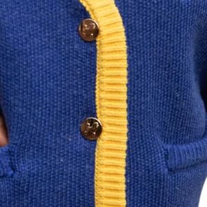 Chaleco de Punto para Mujer, Azul Dorado, Inspirado en la Hermandad, Sin Mangas, Cuello en V, Estilo Casual para Damas - Product Image 5