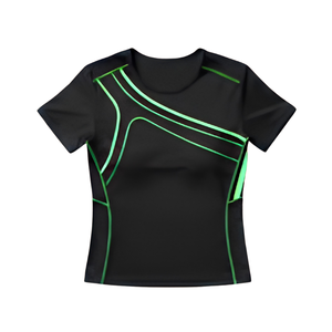 Vêtements de sport, vêtements de gym, marque privée, fabrication sur mesure OEM ODM, vente en gros, directement de l'usine, 100% polyester respirant, manches courtes - Product Image 1