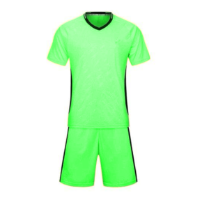 Ensemble de maillot de football jaune pour homme, manches courtes, col en V, évacuation de l'humidité, taille élastique, toutes saisons, couleur unie, polyester, uniforme - Product Image 6