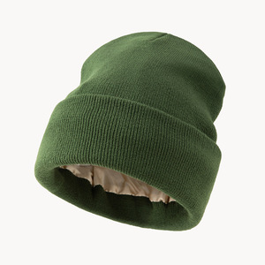 Satin Lined <b>Winter</b> Beanie Hat for Men Women Warm Thick Knit Stretchy Cuffed Skull <b>Cap</b> With Soft Silk Lining - Product Image 3