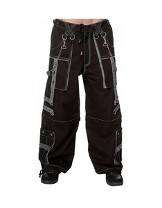 Pantalon Harem Style Punk pour Hommes Noir Rouge Multiples Poches Fermeture à Cordon Élastique 100% Coton Vêtement d'été Haute Qualité - Product Image 3