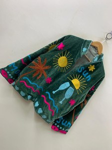 Chaqueta de terciopelo verde oscuro hecha a mano de primera calidad para mujer, estilo bohemio de lujo, cárdigan abierto por delante, blazer para venta al por mayor. - Product Image 2