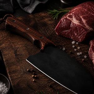 Cuchillo de Cocina Moderno Ambidiestro Hecho a Mano con Hoja de Acero al Carbono (6 Pulgadas), Apto para Lavavajillas, Mango de Madera y Funda de Cuero - Product Image 5
