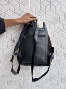 Real Cowhide Leather <b>Backpack</b> Multi Pockets <b>Backpack</b> Stylish School Bags Unisex Multi Uses Bags Wholesale Bulk Product - Product Image 5