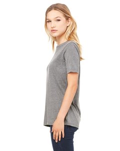 เสื้อยืดคอตตอนเจอร์ซีย์ผู้หญิง ทรงมาตรฐาน แขนสั้น คอกว้าง ทรงพอดีตัว ผ้าทริบลน์ ราคาขายส่ง ลายพิมพ์ - Product Image 5