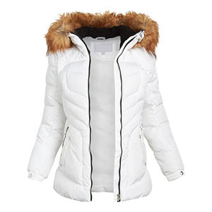 Chaqueta Acolchada con Capucha para Hombre, Color Marrón, Cierre de Cremallera, Cortavientos, Abrigo Casual de Invierno, Largo Regular, Color Sólido, Relleno de Poliéster - Product Image 5