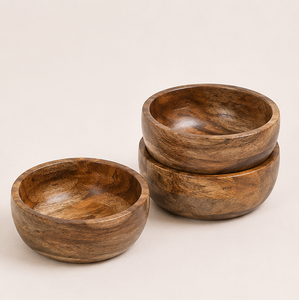 Bol en bois de manguier artisanal, poli naturellement, écologique, pour salades et collations, vente en gros, bol en bois très demandé - Product Image 3