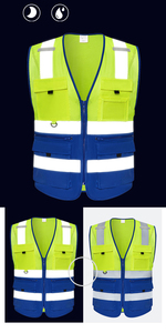 Gilet de sécurité fluorescent respirant en polyester pour le bâtiment, fabriqué par une usine OEM, avec étiquette privée pour les stocks B2B. - Product Image 2