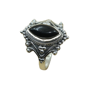 Natural Black Onyx <b>Ring</b> 925 Sterling <b>Silver</b> Handmade <b>Statement</b> Vintage <b>Ring</b> Boho Tribal Gothic Jewelry Women Men Gift for Unisex - Product Image 1