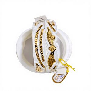 LISA JEWELLERS 22K <b>Solid</b> <b>Gold</b> Vintage White Conch Shell <b>Bangle</b> Women Traditional Bengali Bridal Wedding Jewelry Authentic Shakha - Product Image 1