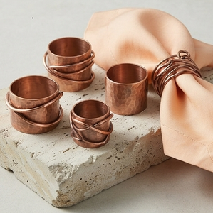Anillo de Servilleta Metálico de Cobre de Calidad Superior para Restaurantes y Hoteles, Decoración de Mesa Moderna - Product Image 1