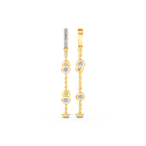 Boucles d'oreilles en or massif 14K 9K 10K 18K avec diamants de laboratoire certifiés IGI, fabricant de bijoux fins éthiques RJC ODM OEM, vente en gros EA501912 - Product Image 3