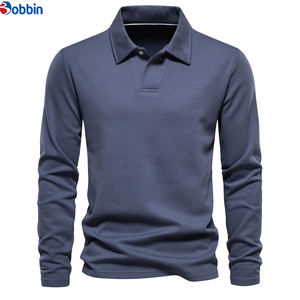 Polo Casual de Verano para Hombre, Unisex, a la Moda, de Color Sólido, Talla Grande, Manga Larga, con Logotipo Bordado en la Parte Delantera, Transpirable - Product Image 5
