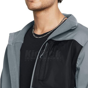 Stylish Men <b>Thin</b> Windbreaker <b>Jacket</b> Stand Collar Front Logo <b>Waterproof</b> Fabric for Casual Wear Travel Daily Activities Winter - Product Image 2