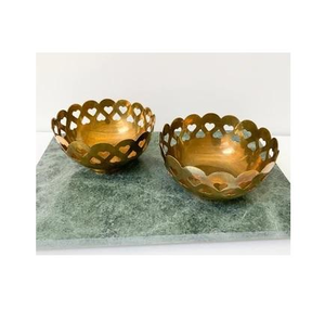 Brass Bowl Hotel Catering Usage Elegant <b>Kitchen</b> <b>Decorative</b> <b>Item</b> Handmade Dinnerware Serving Bowl - Product Image 2