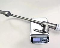 Robinet thermostatique monocommande moderne en laiton brossé avec douchette extractible pour salle de bain d'hôtel ou évier de cuisine