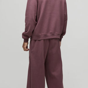 Sweat-shirts de sport surdimensionnés pour hommes avec poches kangourou et pantalons de jogging amples à jambes larges, ensembles de survêtements 2 pièces - Product Image 2