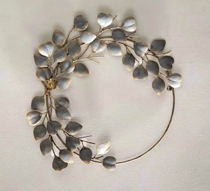 Handmade Enamel Color Wrought Iron Metal Wreath Hanger <b>Artificial</b> <b>Flowers</b> Multiple Colors Modern Home Holiday <b>Christmas</b> Hanging - Product Image 6