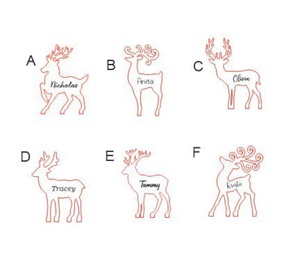 Personalized Wooden Deer <b>Place</b> <b>Card</b> Christmas Table Decor Holiday Animal Theme Rustic Design - Product Image 5