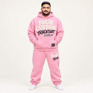 Ensemble de survêtement unisexe personnalisé en molleton avec impression en relief, sweat-shirt à capuche et pantalon de jogging, style streetwear décontracté, ensemble deux pièces assorti pour l'hiver, OEM - Product Image 2