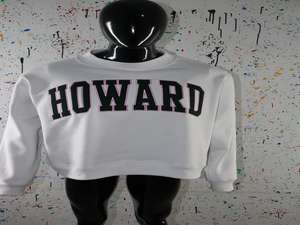 Sweat-shirt à col montant HOWARD WHITE 100% coton, broderie appliquée noire, col large, CLUSH SPORTS - Product Image 2