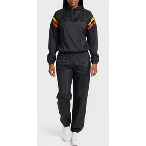 Top Trending Unisex Polyester/Nylon Solid Black Sauna Suit Quick Dry Breathable Calorie Burner Sweat Suit for Fitness Weight - Product Image 3