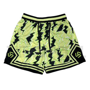 Shorts en maille pour hommes, décontractés, de haute qualité, 100% polyester, personnalisés, séchage rapide, respirants, en stock, best-sellers - Product Image 1